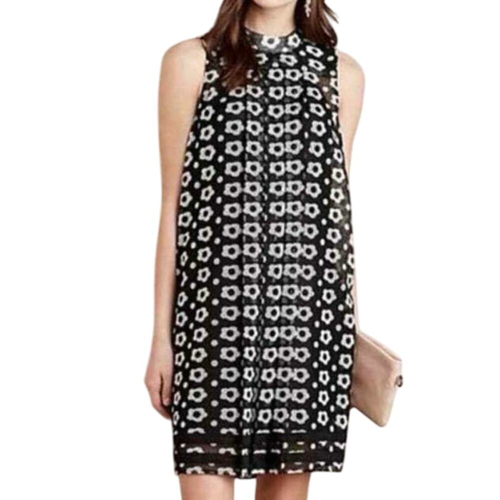 SACHIN + BABI Anthropologie Marzena Floral Mesh Swing Sleeveless Mini Dress Sz 4